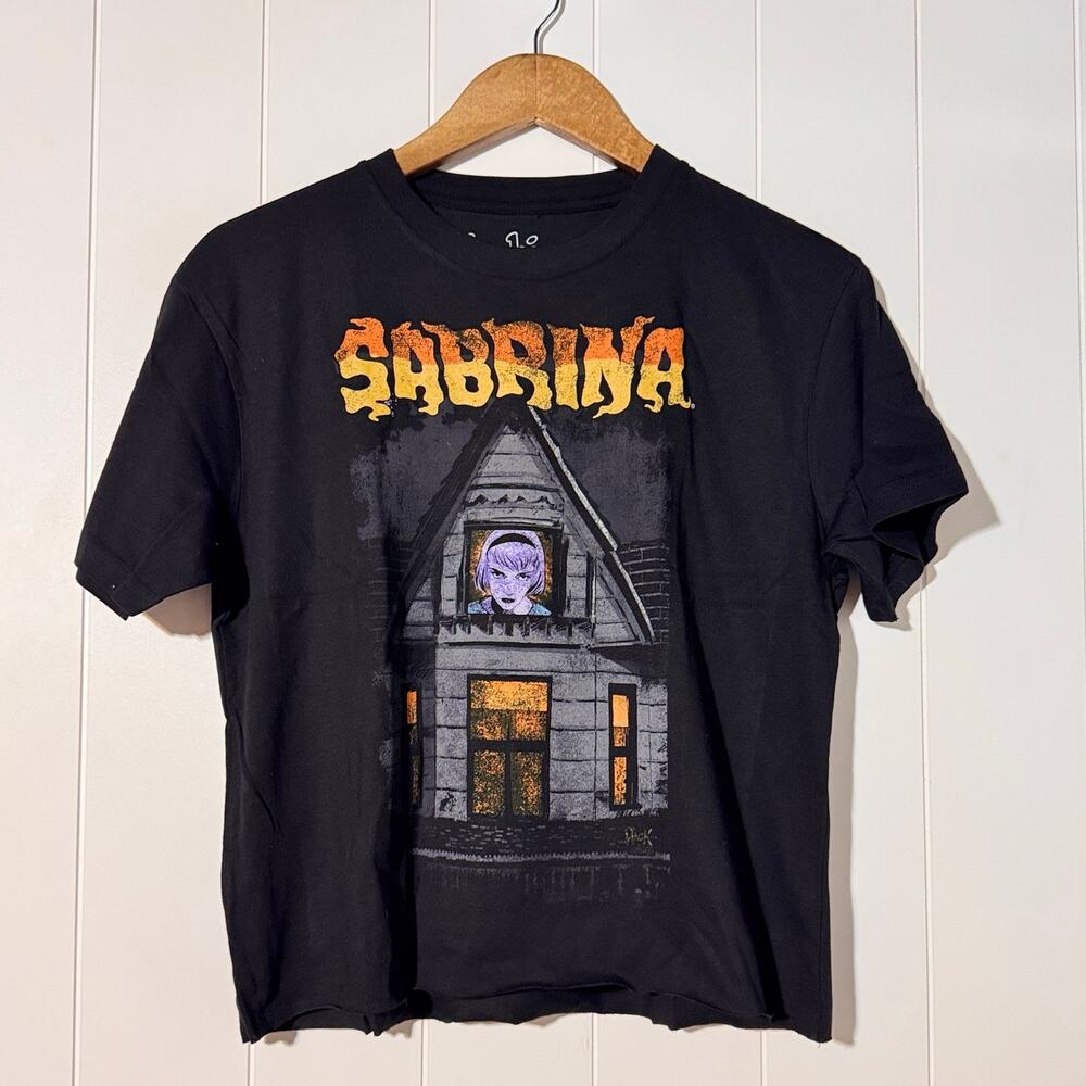 Archie Comics Sabrina The Teenage Witch Graphic T-Shirt Black Medium Cotton